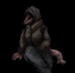  anon2000000 anthro clothing female hi_res hoodie simple_background solo topwear unknown_species 