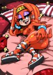  accessory anthro anus bed bittenhard bracelet breasts clothing echina eyelashes female footwear furniture genitals headband hi_res jewelry lips lying nipples pillow presenting presenting_pussy pussy sandals sega solo sonic_adventure sonic_the_hedgehog_(series) thick_thighs tikal_the_echidna 