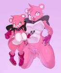  anthro big_breasts boots bow breasts clothing cuddle_team_leader epic_games female footwear fortnite fur genitals hi_res jaynatorburudragon mammal pink_body pink_fur pussy solo thick_thighs tongue tongue_out ursid video_games 