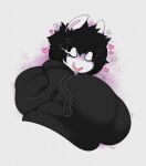  &lt;3 ahegao anthro baggy_clothing baggy_hoodie baggy_topwear big_breasts black_clothing black_hair black_hoodie black_topwear blush bodily_fluids breasts clothed clothing clothing_cord colored cute_fangs digital_media_(artwork) eye_roll eyelashes eyeliner fangs female femmy_(smokyjai) front_view fully_clothed fur hair half-length_portrait hi_res hoodie huge_breasts lagomorph leporid long_eyelashes looking_pleasured makeup mammal messy_hair monotone_body monotone_ears monotone_fur monotone_hair open_mouth open_smile pink_inner_ear pink_nose portrait pupils rabbit shaded short_hair simple_background slightly_chubby slit_pupils smile smokyjai solo stylized_eyes sweat sweatdrop three-quarter_view tongue tongue_out topwear white_background white_body white_ears white_fur 