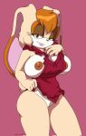  anthro apron apron_only big_breasts breasts brown_eyes clothing female genitals hi_res lagomorph leporid looking_at_viewer mammal mature_female mostly_nude nipples pussy rabbit scittykitty sega solo sonic_the_hedgehog_(series) vanilla_the_rabbit 