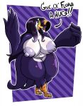  anthro avian belly big_breasts big_hands bird breasts countershading curvy_figure dialogue digital_media_(artwork) english_text feather_hands feathers female flora_(sachasketchy) genitals hi_res hug_invitation huge_breasts huge_thighs purple_body pussy sachasketchy slightly_chubby solo talking_to_viewer text thick_thighs toucan white_body wide_hips 