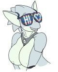  2019 aircraft anthro big_breasts breasts eyewear female glasses grin living_aircraft living_machine living_vehicle machine nipples nude rea_(vdisco) simple_background smile solo vdisco vehicle white_background 