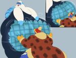  4:3 anthro avian big_butt bird blush blush_lines butt butt_slap clothed clothing duo face_in_ass huge_butt hyper hyper_butt king_dedede kirby_(series) male male/male mammal marine megacoolbear_(artist) mr._frosty_(kirby) nintendo overweight overweight_anthro overweight_male penguin pinniped shaking_butt slap video_games walrus 