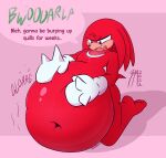  absurd_res after_vore anthro belly big_belly burping hi_res knuckles_the_echidna male navel nude oral_vore sega solo sonic_the_hedgehog_(series) speech_bubble vore zetamath 