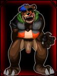 anthro belly clothed clothing genitals grizz_(grizzlyboi75) grizzlyboi75 hi_res humanoid male mammal no_underwear nude penis solo ursid 