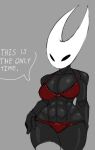  2022 anthro arthropod athletic athletic_anthro athletic_female black_body bra breasts cleavage clothed clothing colored_sketch dare_to_exist dialogue english_text fecharis female hollow_knight hornet_(hollow_knight) insect panties portrait red_bra red_clothing red_panties red_underwear sketch solo team_cherry text three-quarter_portrait underwear underwear_only video_games wide_hips 