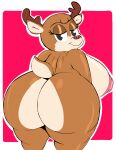  absurd_res anthro areola big_areola big_breasts big_butt breasts butt capikeeta capreoline cervid crossgender female hi_res mammal randolph_(suspects) reindeer solo suspects 