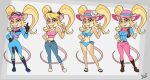 activision anthro bikini breasts cleavage clothed clothing crash_bandicoot_(series) crash_team_racing_(series) eyeshadow female footwear fur hat headgear headwear hi_res kevintrentin lipstick makeup pasadena_o&#039;possum paws pigtails scarf shoes solo summer sun_hat swimwear thick_thighs tight_clothing video_games 