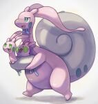  :d evolutionary_line goomy green_eyes highres hisuian_goodra hisuian_sliggoo holding holding_pokemon no_humans open_mouth pokemon pokemon_(creature) shiny smile standing symbol-only_commentary tongue totennko 