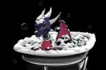  3d_(artwork) activision bathing bathtime bathtub black_background blender_(software) claws cynder digital_media_(artwork) dragon female feral hi_res horn membrane_(anatomy) membranous_wings purple_body scalie simple_background soap_bubbles solo spyro_the_dragon suds video_games western_dragon wings 