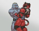  anthro bear_hug biceps duo fight incineroar machoke male muscular muscular_male nintendo pecs pok&eacute;mon pok&eacute;mon_(species) video_games weakly 