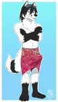  absurd_res alex_(alexmarblefox) anthro black_hair blue_eyes canid canine clothed clothing erection erection_under_clothing erection_under_swimwear eyewear floral_pattern fox fur grimsvault hair hi_res male mammal marble_fox navel red_clothing red_fox red_swimming_trunks red_swimwear shirtless_male simple_background solo sunglasses swimming_trunks swimwear teeth_showing topless topless_male white_body white_fur 