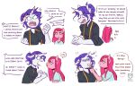  anthro anthrofied comic dialogue earth_pony eating english_text equid equine female food_in_mouth friendship_is_magic hair hi_res horn horse mammal mochi my_little_pony pink_hair pinkamena_(mlp) pinkie_pie_(mlp) pony purple_hair rarity_(mlp) redxbacon simple_background straight_hair tape_measure text unicorn white_background 
