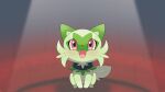  16:9 2022 ambiguous_gender drunk_oak feral front_view fur green_body green_ears green_fur green_tail hi_res nintendo pok&eacute;mon pok&eacute;mon_(species) quadruped solo sprigatito teeth video_games widescreen 