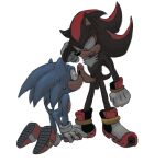  anthro balls duo eulipotyphlan genitals gun hedgehog male male/male mammal penis questionable_consent ranged_weapon sega shadow_the_hedgehog simple_background sonic_the_hedgehog sonic_the_hedgehog_(series) squirrelseatbirds weapon white_background 