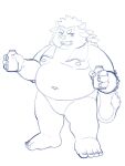  2022 3:4 absurd_res anthro babe_bunyan belly big_belly bovid bovine cattle hi_res humanoid_hands kemono lifewonders male mammal moobs navel nipples overweight overweight_male sangguri_32 simple_background solo tokyo_afterschool_summoners towel towel_around_neck video_games white_background young 