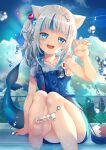  barefoot gawr_gura highres hololive hololive_english nail_polish toenail_polish toenails toes virtual_youtuber xephonia 