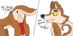 anthro bent_over canid canine canis english_text feral male male/male mammal multifacedboi pj solo text wolf 