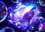  bubble commentary constellation fish galaxy glowing highres makoron117117 milky_way no_humans original outdoors scenery space sparkle star_(sky) swimming whale 