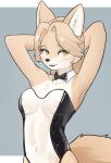  2022 anthro areola black_nose blush breasts canid canine clothing cute_fangs female fox fur hair hi_res kemono korfiorano looking_at_viewer mammal multicolored_body multicolored_fur solo tan_body tan_fur tan_hair translucent translucent_clothing two_tone_body two_tone_fur white_body white_fur yellow_eyes 