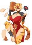  &lt;3 4_toes 5_fingers absurd_res anthro arknights asian_clothing big_breasts breasts cleavage clothed clothing digital_media_(artwork) feet felid female fingers fur hair hi_res holding_object huge_breasts hypergryph looking_at_viewer mammal multicolored_body multicolored_fur mx99926 navel one_eye_closed open_mouth pantherine pose raised_leg simple_background smile smiling_at_viewer solo speech_bubble spread_legs spreading standing studio_montagne tiger toes tongue topwear video_games waaifu_(arknights) white_body white_fur wink 
