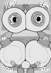  2022 anthro anthro_on_anthro anthro_penetrated anthro_penetrating anthro_penetrating_anthro areola balls balls_deep bandai_namco belly big_breasts bodily_fluids breasts claws comic cum cum_in_nipples cum_inside digimon digimon_(species) digital_media_(artwork) english_text female female_penetrated freckles_(artist) genital_fluids genitals greyscale group guilmon gynomorph gynomorph/female gynomorph_penetrating gynomorph_penetrating_female huge_breasts huge_nipples hyper hyper_breasts intersex intersex/female intersex_penetrating intersex_penetrating_female monochrome nipples onomatopoeia open_mouth penetration pussy renamon sound_effects text tongue tongue_out trio 