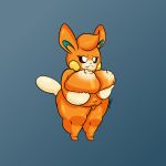  1:1 2022 absurd_res anthro big_breasts breast_grab breasts digital_drawing_(artwork) digital_media_(artwork) female fur genitals hand_on_breast hi_res huge_breasts mammal nintendo nipples nude orange_body orange_fur pawmi pok&eacute;mon pok&eacute;mon_(species) pussy raven30_(artist) signature simple_background smile solo thick_thighs video_games wide_hips 