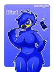  &lt;3 anthro avian bird blue_body blue_hair blue_skin blush breasts curvy_figure female hair hi_res mammal microsoft minecraft mojang nipples solo thick_thighs video_games wide_hips xbox_game_studios zerlix_fox 