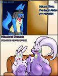  age_difference al_gx anthro big_breasts black_border blue_body border breasts casual_nudity clothed clothing comic daughter dialogue dragon embrace english_text fan_character female female/female furniture goo_creature goodra hi_res hug huge_breasts larger_female lucario male medium_breasts mother mother_and_child mother_and_daughter nintendo older_female opal_(al_gx) parasite parent parent_and_child pearl_(al_gx) pikachu pok&eacute;mon pok&eacute;mon_(species) pok&eacute;morph purple_body roommate scarf size_difference sliggoo smaller_female sofa story text video_games 