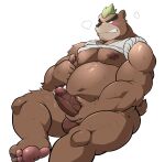  2017 absurd_res anthro areola ashigara balls barazoku belly biped black_nose blush bodily_fluids breath brown_areola brown_balls brown_body brown_claws brown_fur brown_nipples brown_penis claws clenched_teeth clothed clothing dripping erection eyebrows finger_claws fur genital_fluids genitals glans green_hair hair hi_res imminent_orgasm kemono lifewonders looking_pleasured maldu male mammal masturbation muscular muscular_anthro muscular_male navel nipple_fetish nipple_play nipples overweight overweight_anthro overweight_male pawpads pecs penile penile_masturbation penis pink_glans pink_pawpads precum precum_drip raised_clothing raised_shirt raised_tank_top raised_topwear shirt short_tail side_butt simple_background sitting solo sweat tank_top teeth three-quarter_view toe_claws tokyo_afterschool_summoners topwear ursid vein veiny_penis video_games white_background white_clothing white_shirt white_tank_top white_topwear 