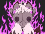  angry anthro big_breasts breasts demon dragon fangs female fur genitals karnator mature_female multicolored_body multicolored_fur nipples open_mouth pink_body pink_fur purple_body purple_fur pussy simple_background solo succubus two_tone_body two_tone_fur wings 