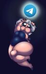  2022 animal_humanoid anthro big_butt big_eyes butt chubby_anthro chubby_female digital_drawing_(artwork) digital_media_(artwork) domestic_pig duty_(linyxart) female hair hi_res humanoid linyxart mammal power_bottom short_hair short_stack slightly_chubby solo suid suina sus_(pig) telegram 