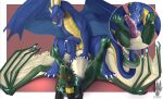  anal balls bodily_fluids claws cowgirl_position cum dragon feral from_front_position genital_fluids genitals hi_res knot licking male male/male male_penetrated male_penetrating mikes on_bottom on_top oral penetration penile penis penis_lick scales scalie sex tongue tongue_out western_dragon wings zyria 