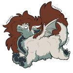  dragon fluffy fur furred_dragon lying maxie_the_dragoness paws shocked symrea 