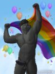  absurd_res anthro avian bird corvid corvus_(genus) crow fauna_island hi_res invalid_tag jock lgbt_pride male muscular oscine passerine pride_(disambiguation) sale solo ych 