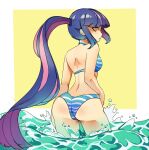  aesland3 ass bikini ocean panty_&amp;_stocking_with_garterbelt ponytail stocking_(psg) swimsuit water 