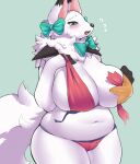  absurd_res anthro asterozoan big_breasts bikini breasts canid canine cecily_lin clothing echinoderm female fur hi_res mammal marine navel starfish swimwear white_body white_fur 