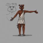  anthro canid canine canis diogenes diogenesthedog domestic_dog eyebrows greek_clothing hi_res looking_at_viewer male mammal solo unibrow 