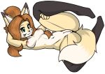  :3 alpha_channel anthro breasts canid canine canis clothed clothing digital_media_(artwork) elisabeth_(eipril) female fox jeronmuh legwear mammal mostly_nude navel nipples nude simple_background smile solo stockings 