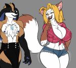  anthro anthro_on_anthro big_breasts black_body black_fur blonde_hair blue_eyes bovid breasts brown_body brown_fur canid canine caprine chest_tuft chimera claws clothed clothing domestic_cat duo equid equine fangs felid feline felis female fluffy fluffy_tail fur gem hair hi_res horn hybrid kaji_(karnator) karnator las_lindas male male/female mammal multicolored_body multicolored_fur muscular muscular_male nipple_outline nipples open_mouth open_smile partially_clothed sarah_silkie simple_background smile thick_thighs tongue tuft webcomic white_body white_fur wide_hips 