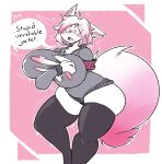  absurd_res animal_humanoid anthro big_breasts big_butt blush blush_lines breast_grab breasts butt cat_humanoid clothing crossgender dialogue domestic_cat felid felid_humanoid feline feline_humanoid felis female fur grey_clothing grey_jacket grey_topwear hand_on_breast hi_res huge_breasts humanoid jacket looking_at_breasts mammal mammal_humanoid nonarycubed one_ear_obstructed one_ear_up parfait_(character) pink_tail_tip ripping shocked shocked_expression shocked_face simple_background solo thick_thighs topwear white_body white_fur 