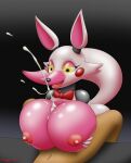  animatronic anthro big_breasts bodily_fluids bow_tie breast_play breasts brown_body brown_fur canid canine chameloshi cum cum_between_breasts duo eevee ejaculation female five_nights_at_freddy&#039;s five_nights_at_freddy&#039;s_2 fox fur genital_fluids glowing glowing_eyes hi_res machine male male/female mammal mangle_(fnaf) nintendo pink_body pink_fur pok&eacute;mon pok&eacute;mon_(species) robot scottgames sex titfuck video_games 
