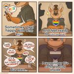  &lt;3 2022 anthro antlers bodily_fluids capreoline cellphone cervid chair closeted clothed clothing comic container crying cup dialogue ears_down english_text eyebrows eyewear frown fur furniture glass glass_container glass_cup glasses hair hair_bun happy hi_res homophobia homophobic_slur horn inside lgbt_pride male mammal multiple_scenes narrowed_eyes offscreen_character phone pivoted_ears pride_colors public_service_announcement rainbow_pride_colors reindeer rowdyreindeer sad shadow shirt sitting smartphone smile solo table tears text the_truth topwear tuft 