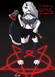  absurd_res angry anthro blood bodily_fluids canid canid_demon clothed clothing demon female forbiddenlight hellhound helluva_boss hi_res legwear loona_(helluva_boss) mammal pentagram stockings 