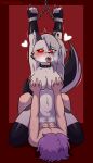  &lt;3 ahegao arms_above_head bdsm blush bodily_fluids bondage bound breast_grab breasts canid canine canis chain chained cowgirl_position cuff_(restraint) demon duo exposed_breasts female female_penetrated from_front_position fur grey_hair hair hand_on_breast handcuffs helluva_boss hi_res human hybrid jseph looking_pleasured loona_(helluva_boss) male male/female male_penetrating mammal metal_cuffs motion_lines not_furry on_bottom on_top penetration piercing restraints saliva saliva_on_tongue sex vaginal vaginal_penetration vaporwave white_body white_fur wolf 