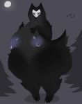  absurd_res ambient_bird anthro avian big_breasts big_butt bird breasts butt crotch_tuft female hi_res huge_breasts huge_butt looking_at_viewer moon nipple_piercing nipples owl piercing simple_background solo thick_thighs tuft vetarix wide_hips 
