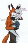  anthro big_breasts blushin breasts disney duo female hi_res holding_(disambiguation) judy_hopps male male/female musculare nick_wilde pace-maker tall thick_thighs zootopia 