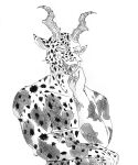  absurd_res antelope anthro arm_tattoo beastars bovid chest_tattoo claws efradraws fangs felid fur gazelle graphite_(artwork) grin hi_res horn hybrid leopard male mammal marker_(artwork) melon_(beastars) mostly_nude muscular muscular_male pantherine pencil_(artwork) smile solo spots spotted_body spotted_fur tattoo traditional_media_(artwork) 