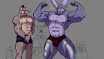  abs anthro blush briefs bulge canid canine clothing duo five_nights_at_freddy&#039;s five_nights_at_freddy&#039;s_4 flexing fox freddles_(fnaf) hi_res lagomorph leporid male male/male mammal muscular muscular_anthro muscular_male nightmare_bonnie_(fnaf) nightmare_fredbear_(fnaf) nightmare_freddy_(fnaf) pecs pinumontbalou plushtrap rabbit scottgames thick_thighs underwear ursid video_games 